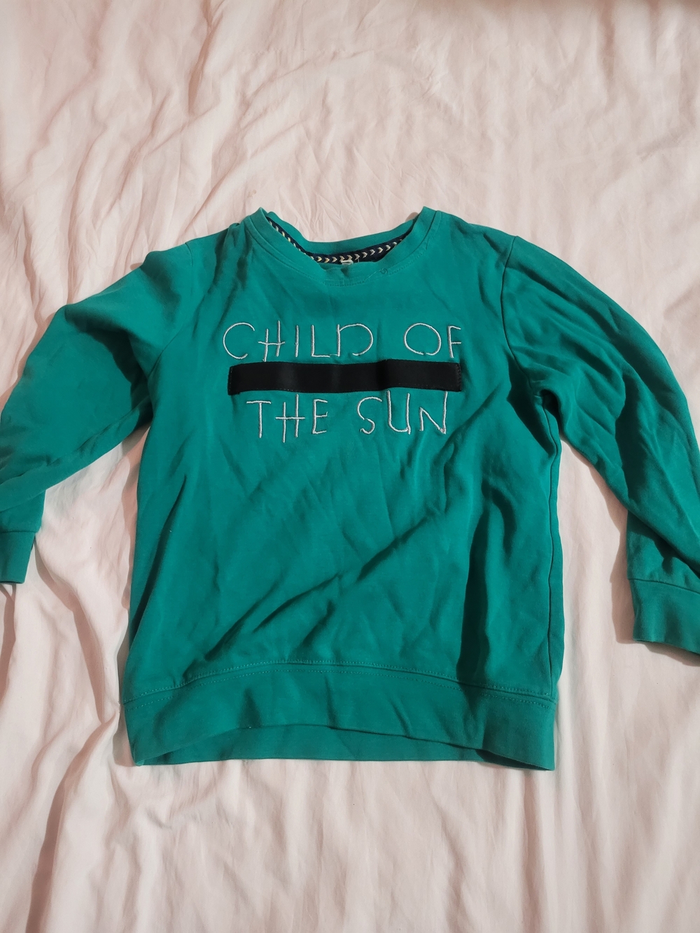Kids Teal 'Child of the Sun' Pullover Sweatshirt